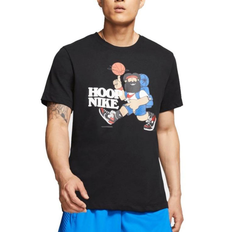 Мужская футболка Nike Hoop Cartoon (черная) — фото 4