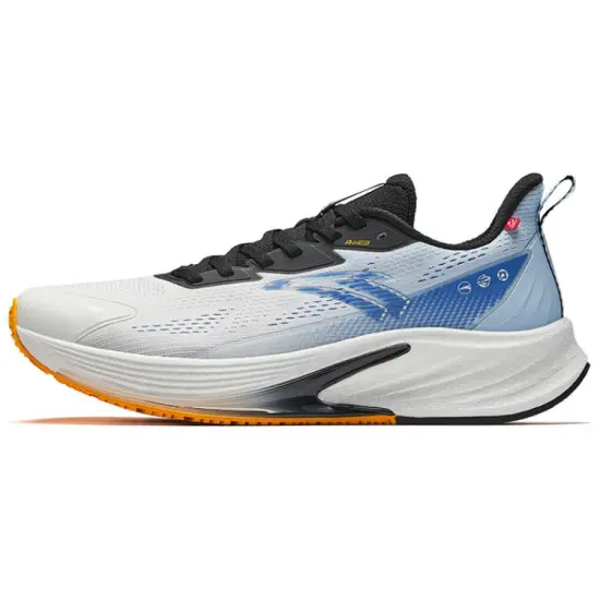 ANTA Running Shoes Men Low-Top Papyrus White/Sky Blue/Basic Black