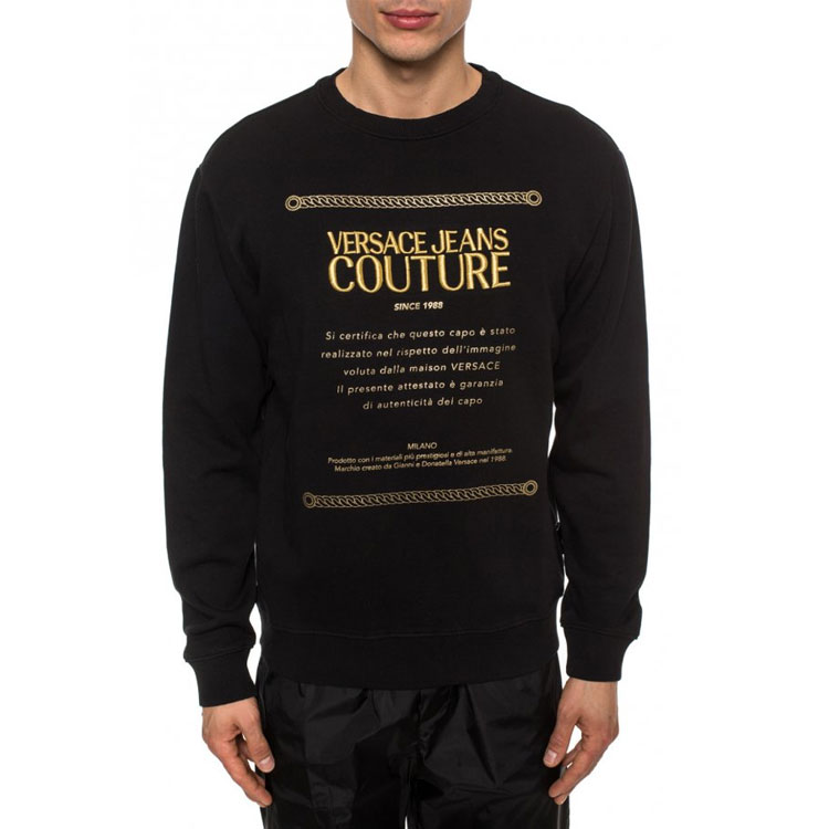 Мужское худи Versace JEANS COUTURE (черное) — фото 3