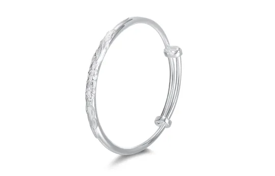 VIGG S999 Fine Silver Sterling Silver Bangles Women's