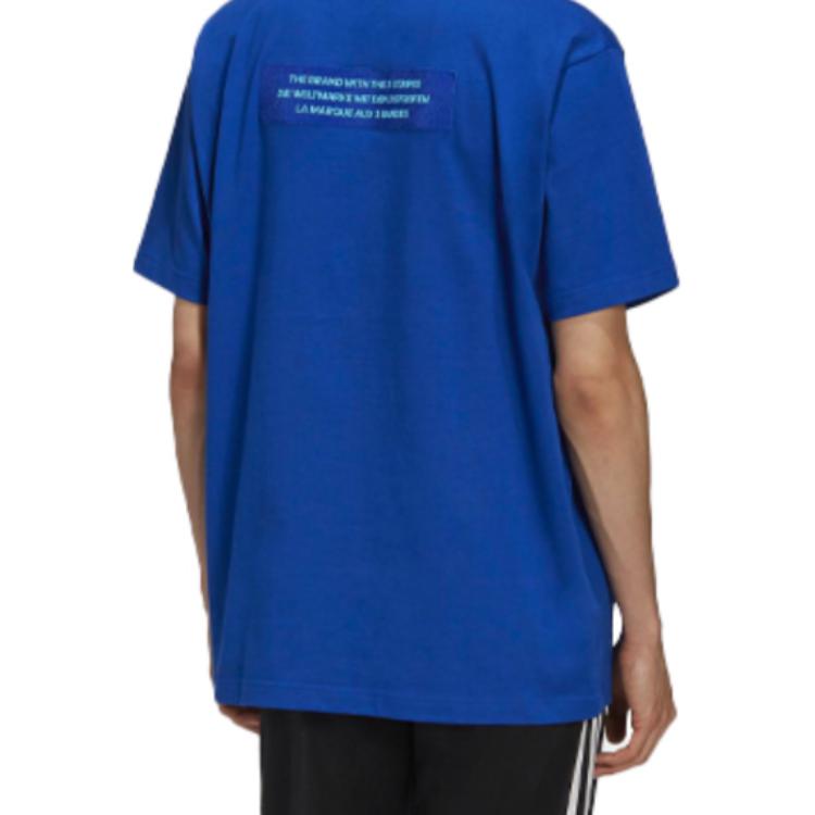 Мужская футболка adidas originals Big Trfl Tee LogoT (голубая) — фото 4