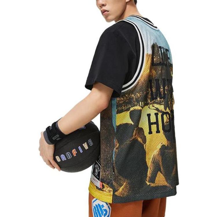 Li Ning Badfive Basketball Jersey Men’s Blue