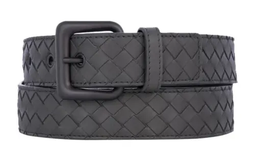 Bottega Veneta Leather Belts Men's Gray Width 4cm