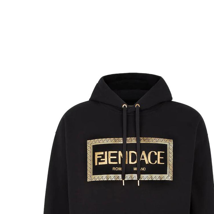 Мужское худи Fendi X Versace (черное) — фото 6