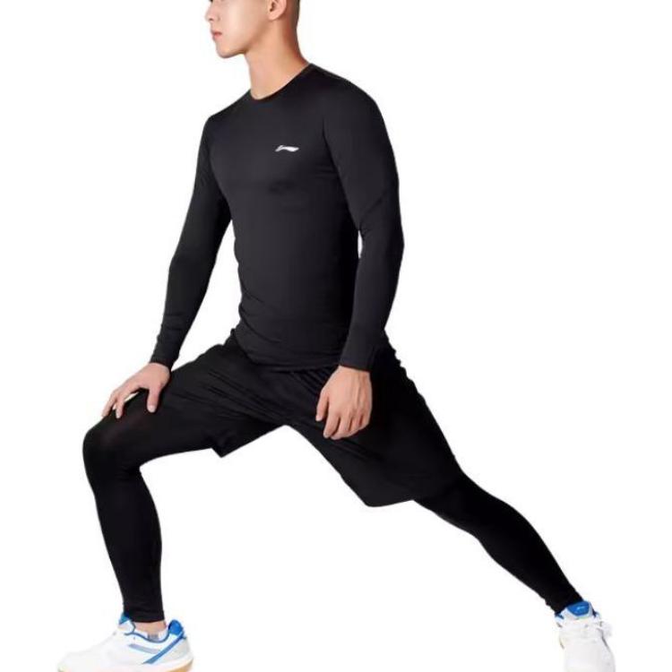 Li Ning Fitness Sets Men’s Crew Neck Moderate