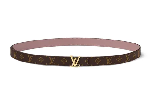 LOUIS VUITTON ICONIC Canvas Leather Hardware Accessories Leather Belts Women's Brown/Purple Width 2cm
