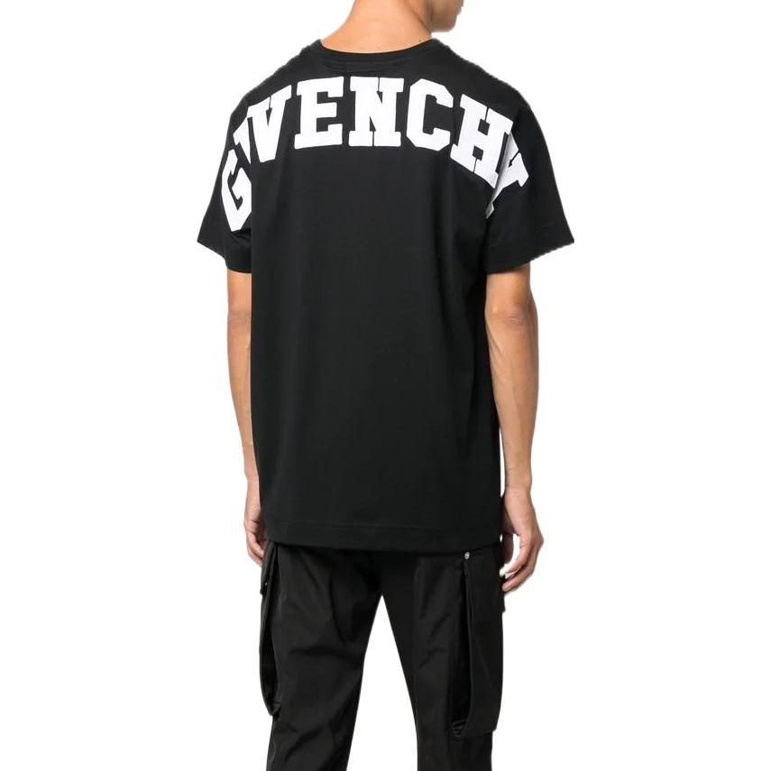 Мужская футболка Givenchy с принтом архитектуры (черная) — фото 4