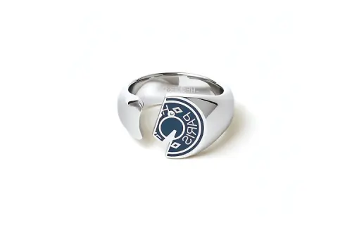 HERMES Stainless Steel, Metal Rings Unisex Silver
