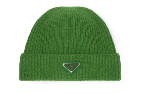 PRADA Cashmere Beanies Men's Green