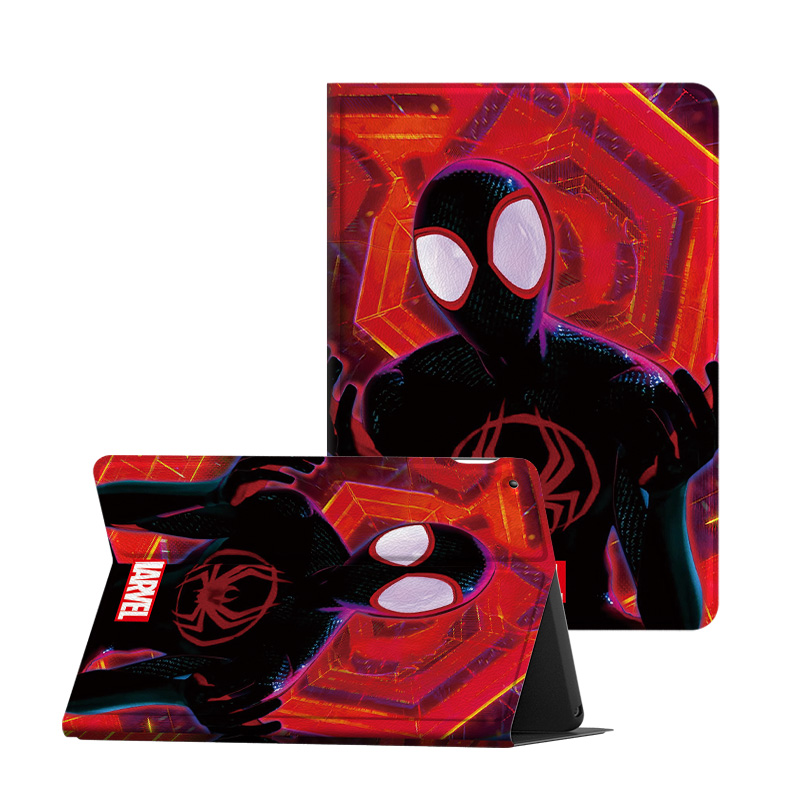 Disney Disney IPAD shell imitation leather soft case Marvel trendy Spider-Man Miles suitable for iPad Pro 2024 model 2022 model 12.9 inch 11 inch 10th generation 10.2 inch air5/4/10.9 inch tablet protective case
