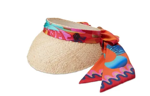 Maison Michel Patty Straw Visor