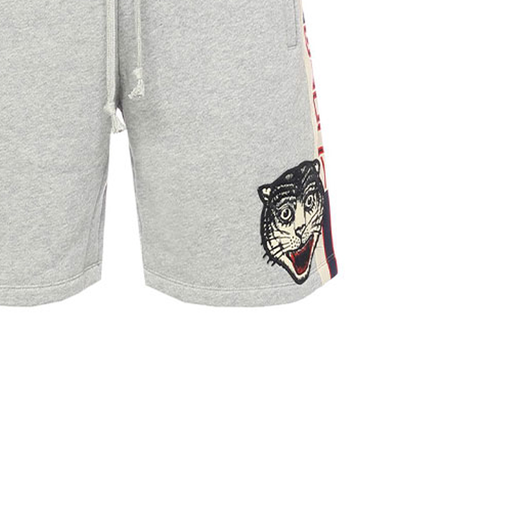 Мужские шорты Gucci Tiger Head Shorts (серые) — фото 6
