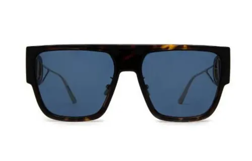 DIOR Irregular Shape Sunglasses Women's Gold