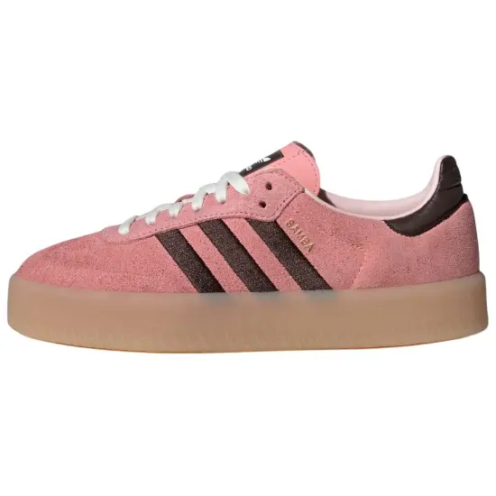 Adidas Originals SAMBAE Skateboard Shoes Women's Low-Top Light Pink/Dark Brown/Tree Resin