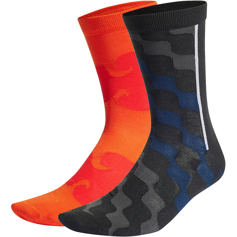 Adidas MARIMEKKO Crew Socks Women’s 2 Pack Black/Orange