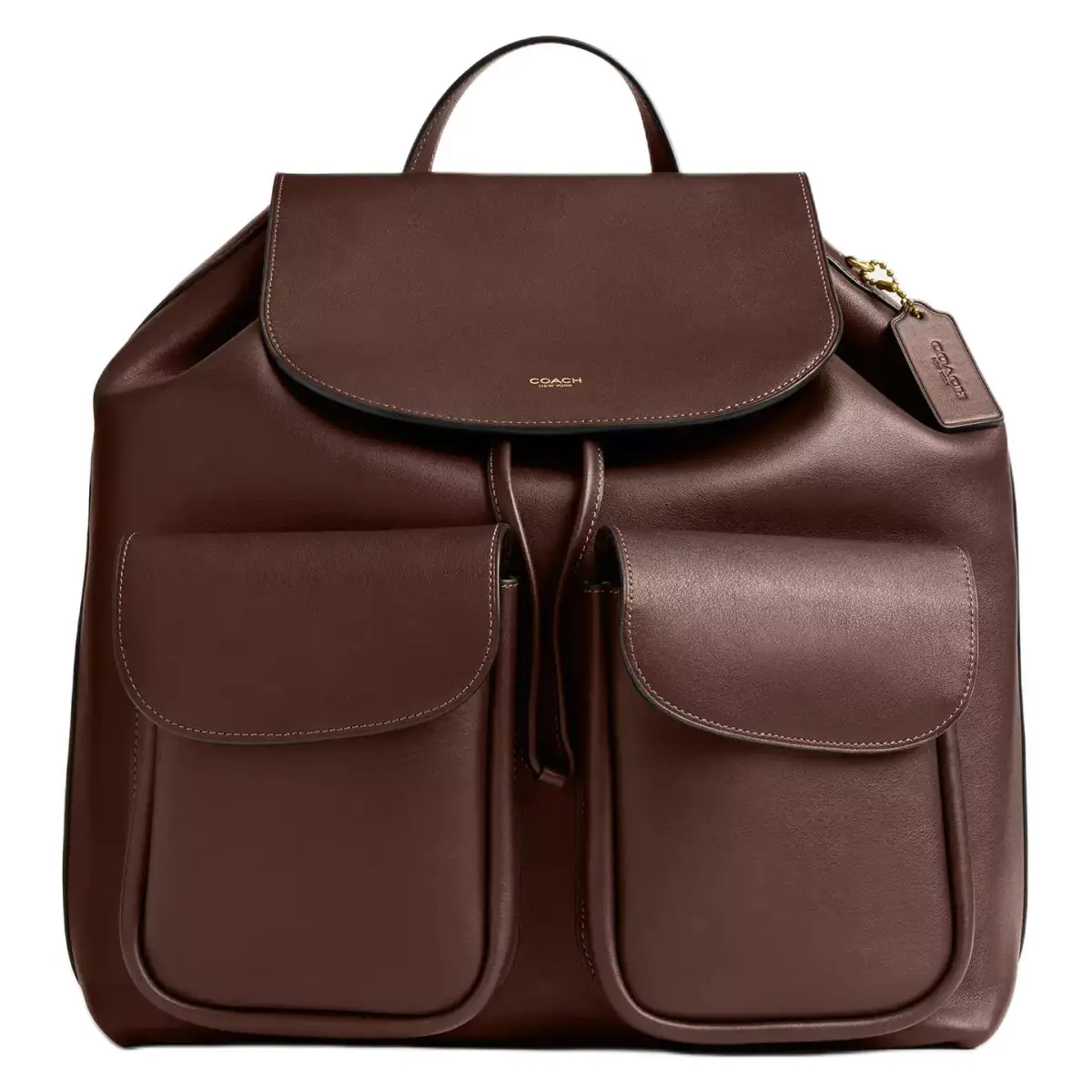 COACH Crosby Grain Leather Backpack Large Women's Maple