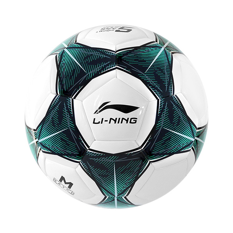 Li Ning Size 5 Soccer Ball Pu Seamless Thermal bonding Unisex Green Black White