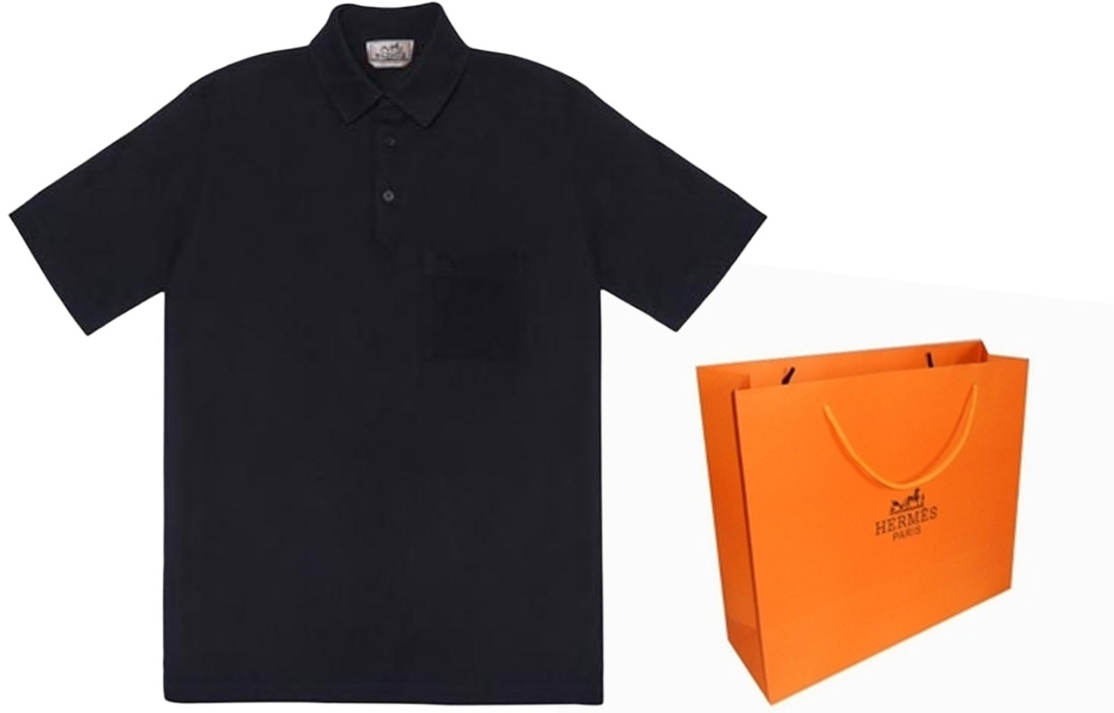 Мужская футболка Hermes Polo (черный) — фото 3