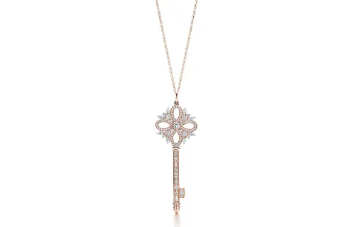TIFFANY & CO. Tiffany Keys 18K Rose Gold Pendants Women's