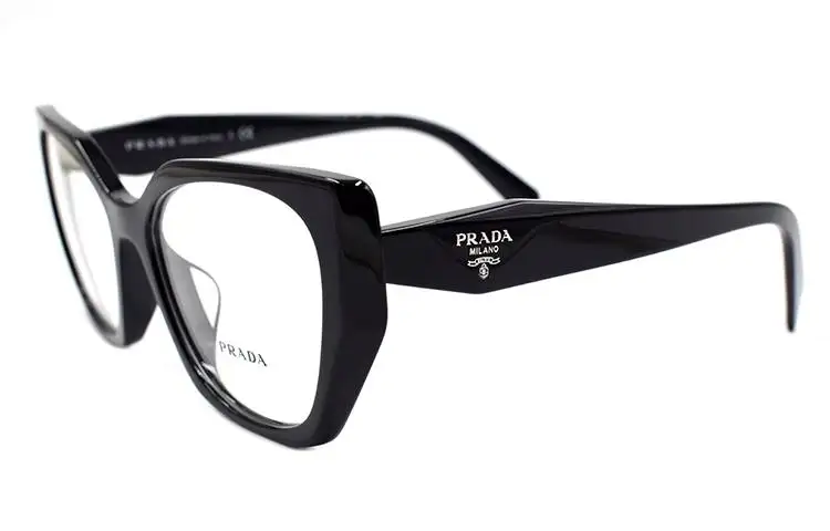 PRADA Black Cat Eye Eyeglass Frames Women's
