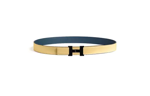 HERMES Constance Calfskin Leather Belts Women's Width 2.4cm
