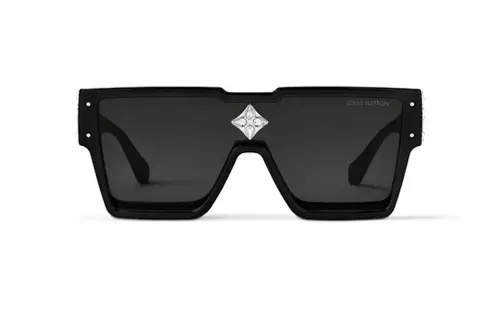 LOUIS VUITTON Irregular Shape Sunglasses Unisex Black