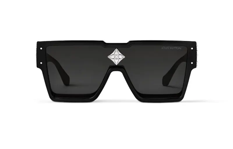 LOUIS VUITTON Irregular Shape Sunglasses Unisex Black