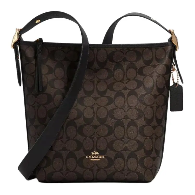 COACH Duffle PVC Crossbody Bags Women's Dark Brown