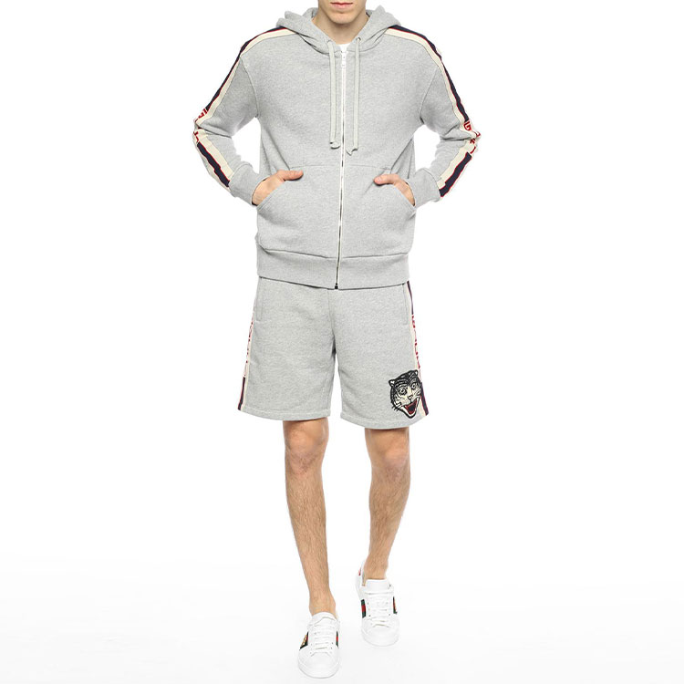 Мужские шорты Gucci Tiger Head Shorts (серые) — фото 3