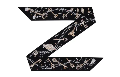 Hermès Pre Owned Les Cles A Pois Scarf