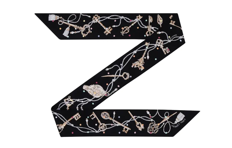 Hermès Pre Owned Les Cles A Pois Scarf