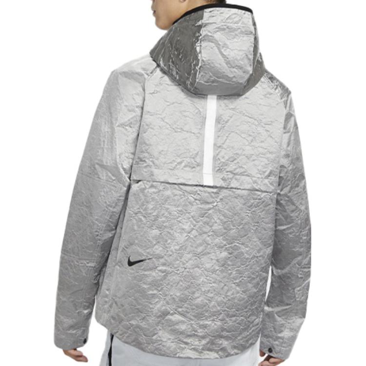 Мужская куртка Nike (серебряная) — фото 5