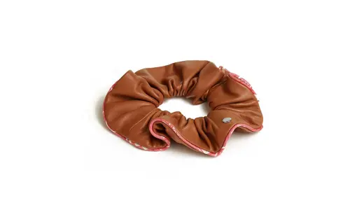 HERMES Claudia Hair Tie Women's Brown