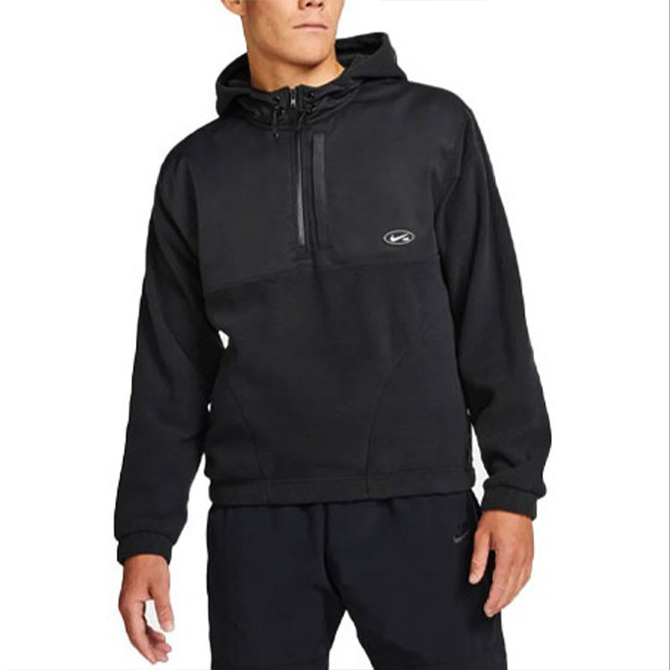 Nike Fleece Paneled Skateboarding Hoodie With Fleece Lining Fleece Clothing Men’s Black