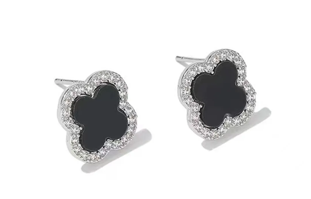 Muyan S999 Fine Silver Stud Earrings Women's