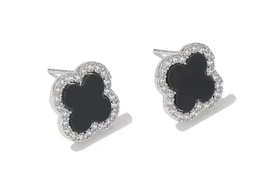 Muyan S999 Fine Silver Stud Earrings Women's