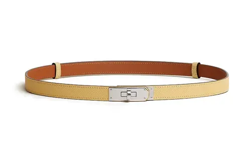 HERMES Kelly Calfskin Leather Belts Women's Width 1.8cm