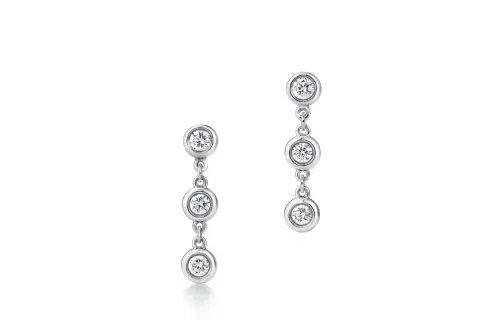 TIFFANY & CO. Sterling Silver, Diamond Earrings Unisex Silver