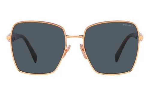 PRADA Steel Irregular Shape Sunglasses Women's Gold