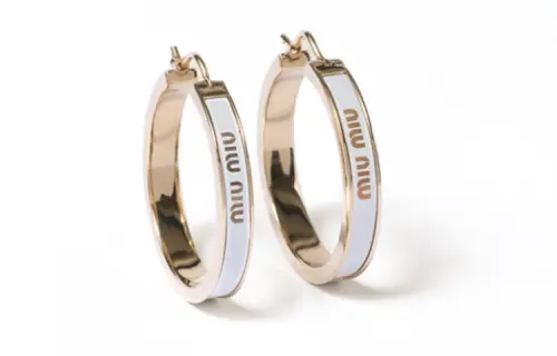MIU MIU Metal Earrings Women's Gold