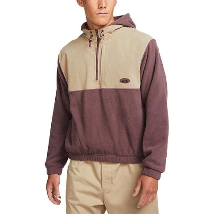 Nike Fleece Paneled Skateboarding Hoodie With Fleece Lining Fleece Clothing Men’s Dark Burgundy
