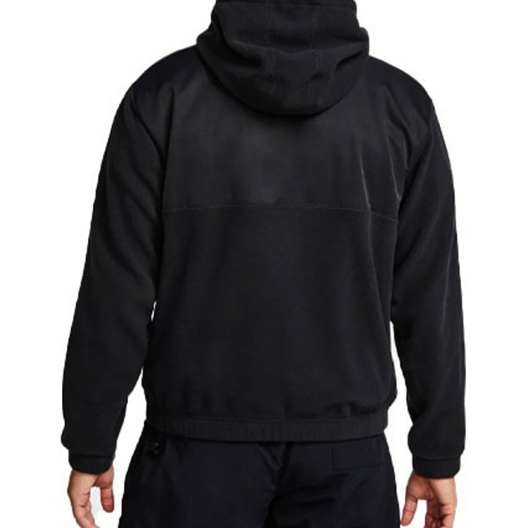 Nike Fleece Paneled Skateboarding Hoodie With Fleece Lining Fleece Clothing Men’s Black
