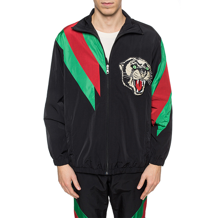 Мужская куртка Gucci Tiger Head Jacket (черная) — фото 3