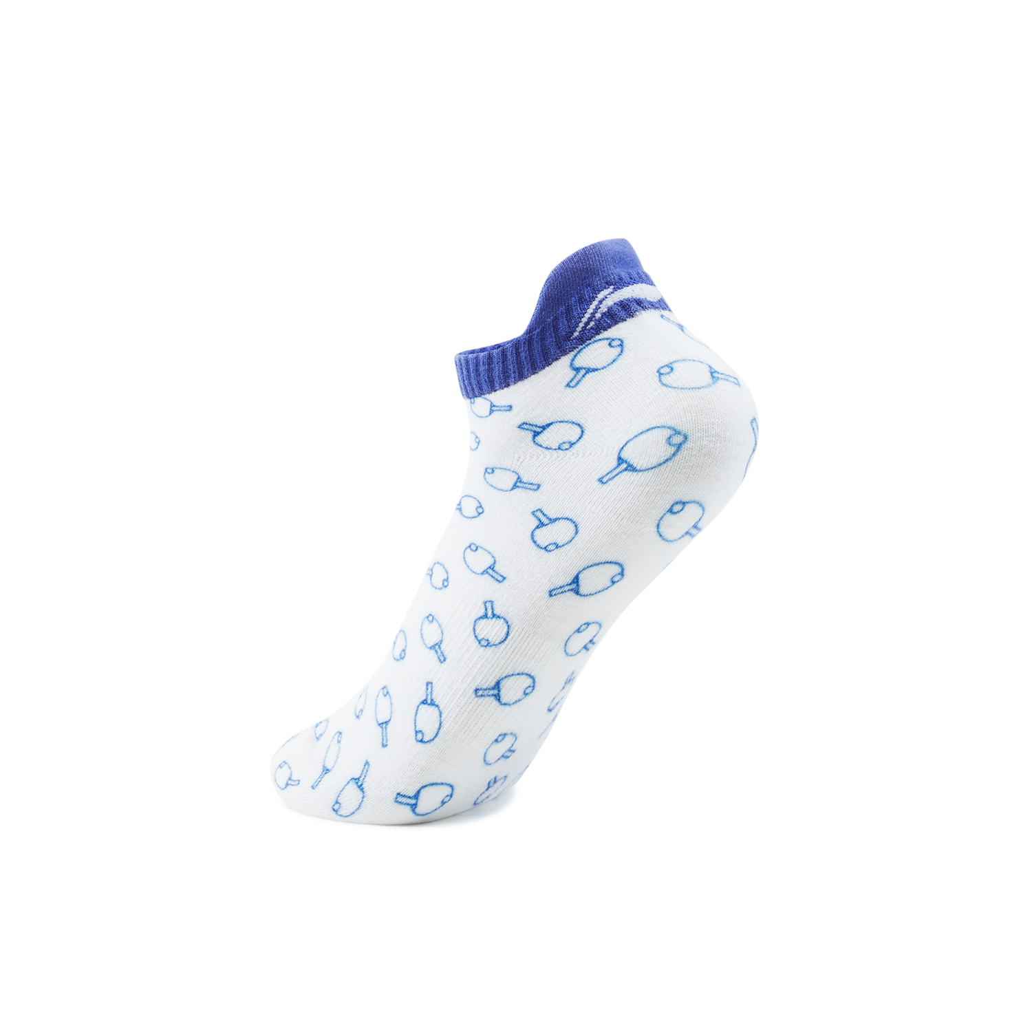 Li Ning Table Tennis Collection Ankle Socks Unisex 1 Pack White/Dream Blue