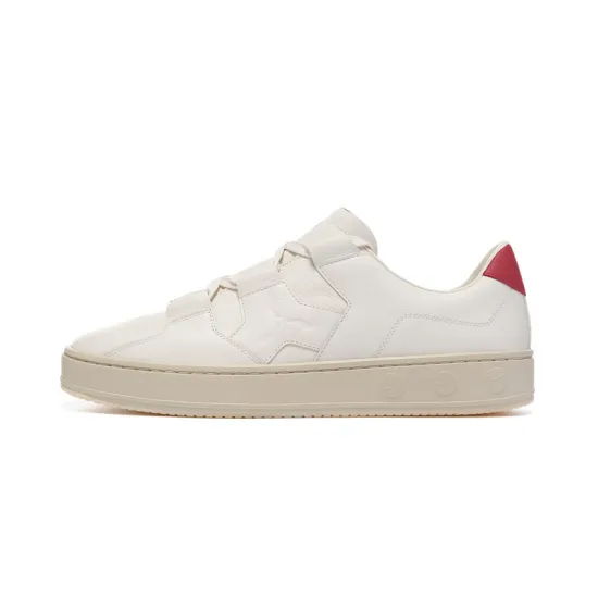 LI-NING 1990 Skateboard Shoes Women's Low-Top White Red