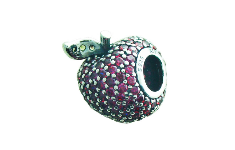 Шарм-подвеска Pandora World Apple (красный) — фото 3