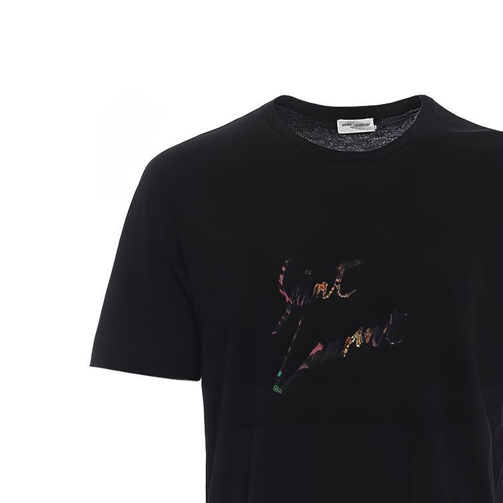 Мужская футболка SAINT LAURENT T (черная) — фото 6
