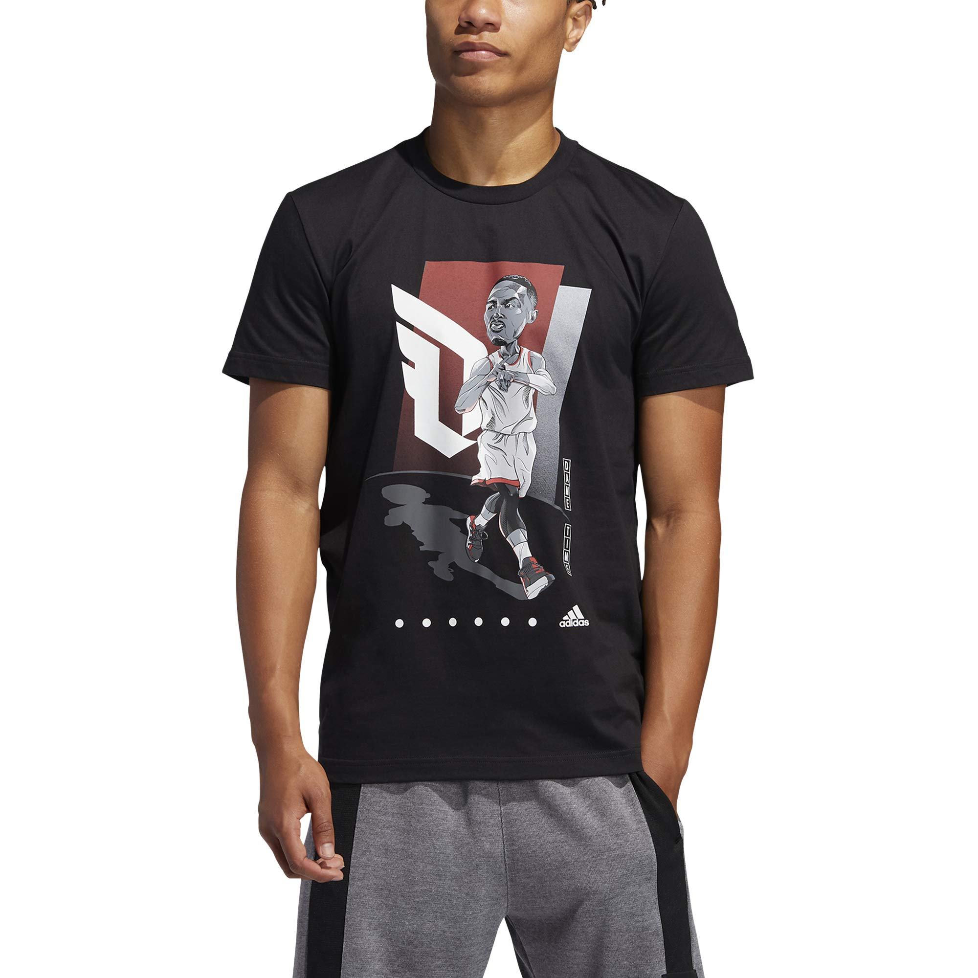 Мужская футболка adidas Dame Gu Tee (черная) — фото 6