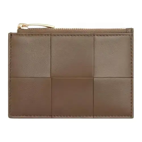 Bottega Veneta Calfskin With Lambskin Key Pouch Women's Brown