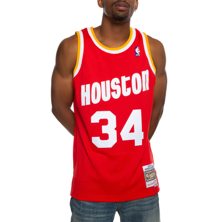 Mitchell Ness Basketball Jerseys Men’s Red Moderate Straight Fit